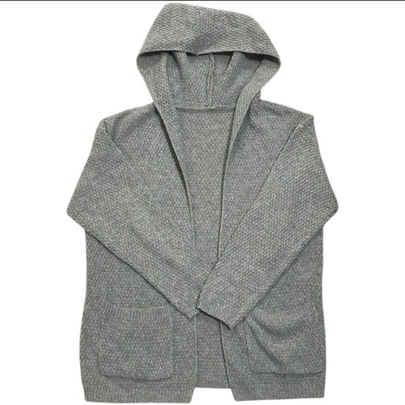SHEIN Gray Hooded Cardigan Sweater - Picture 1 of 8